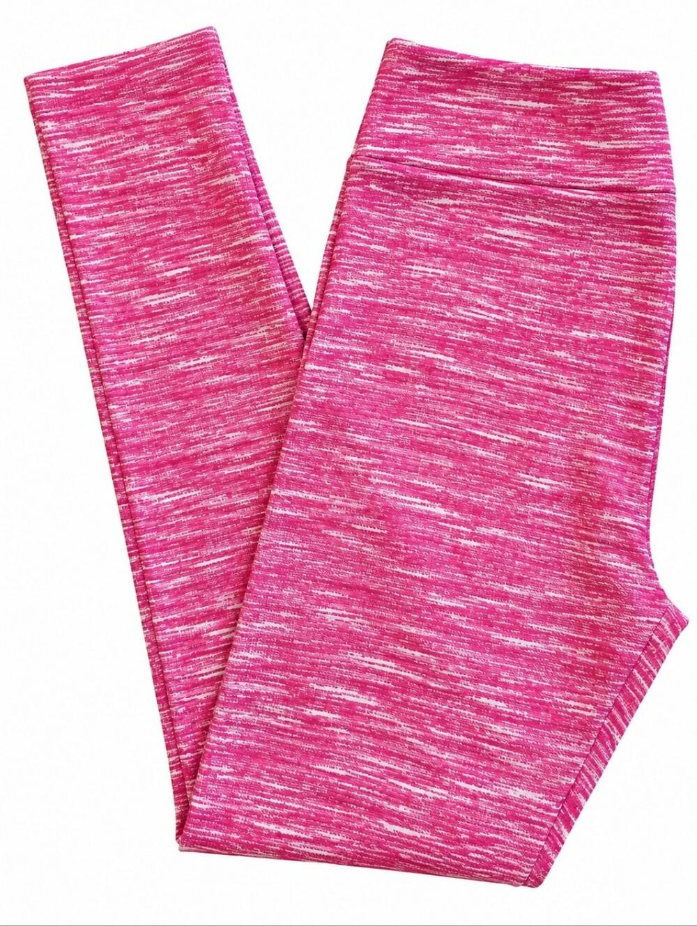 LuLaRoe Simply Comfortable Pink White Stripe Leggings T/C Tall & Curvy